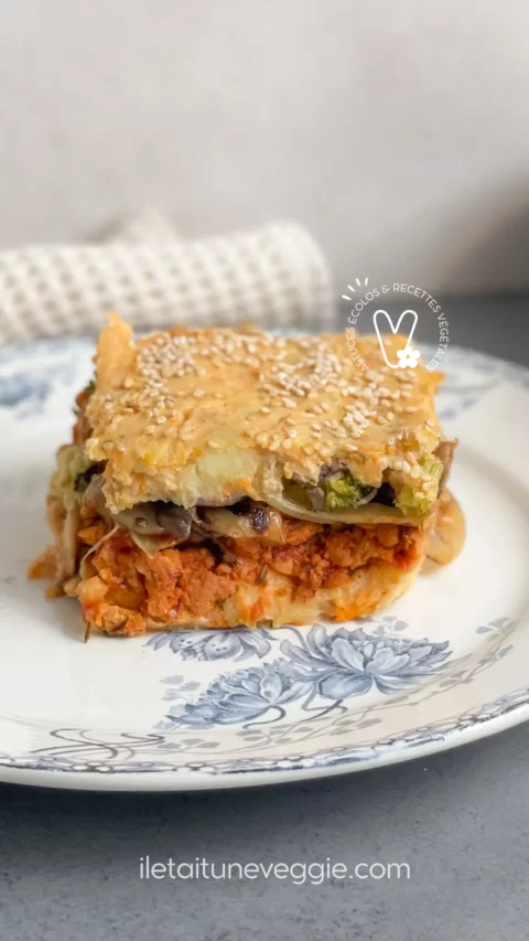 hachis parmentier vegan aux PST et légumes de saison