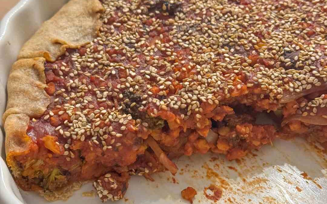 Quiche à la viande végétale rapide et facile