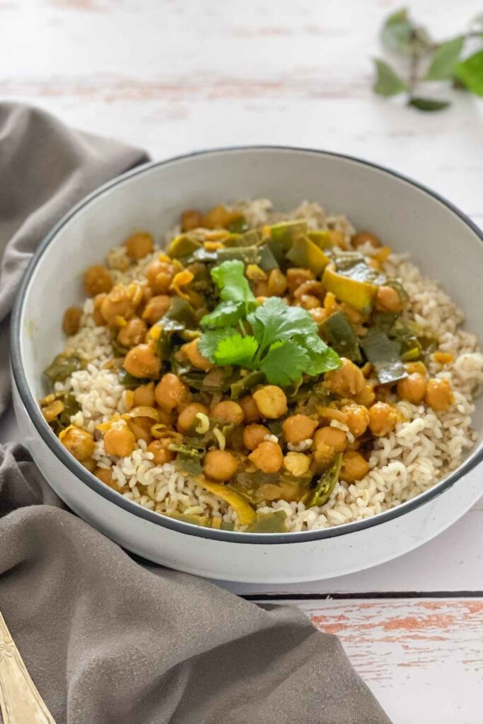 Recette Curry de pois chiche aux légumes de saison