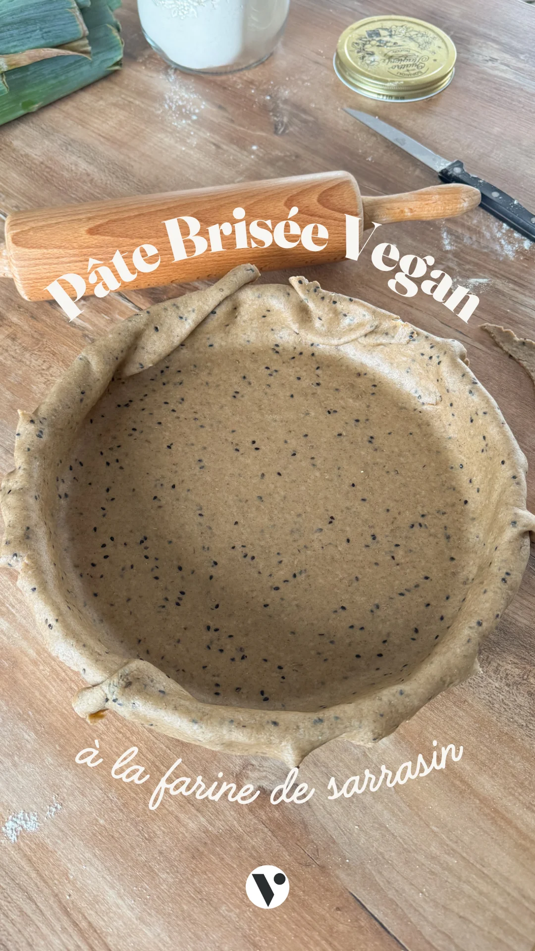Pâte brisée Vegan a la farine de sarrasin