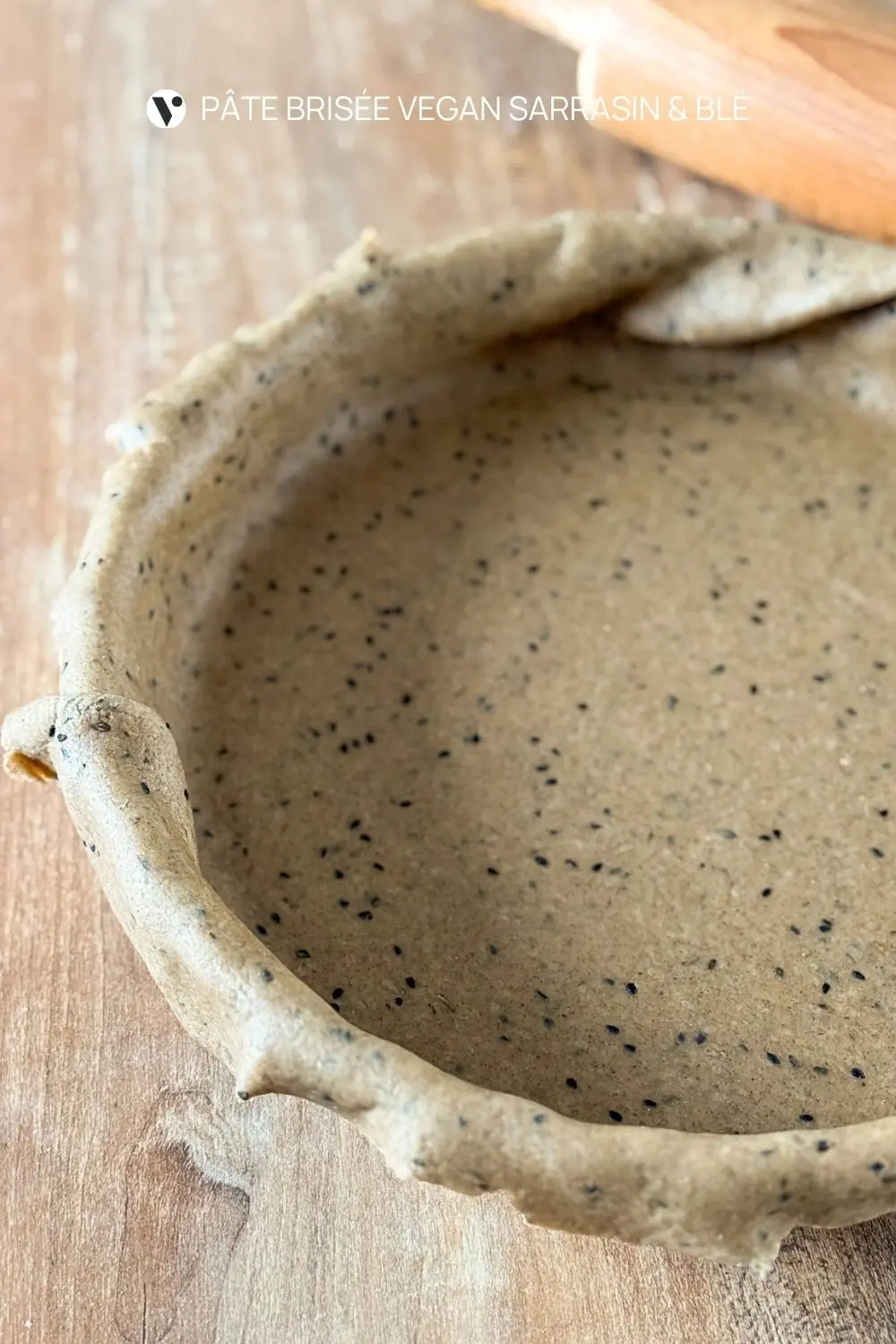 Pâte brisée vegan sarrasin et blé