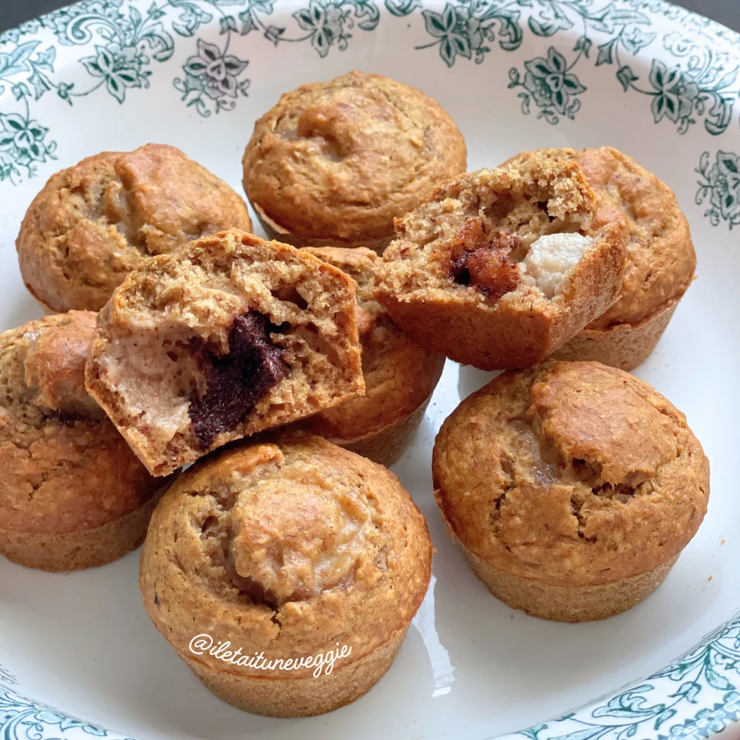 Recette vegan muffin banane chocolat