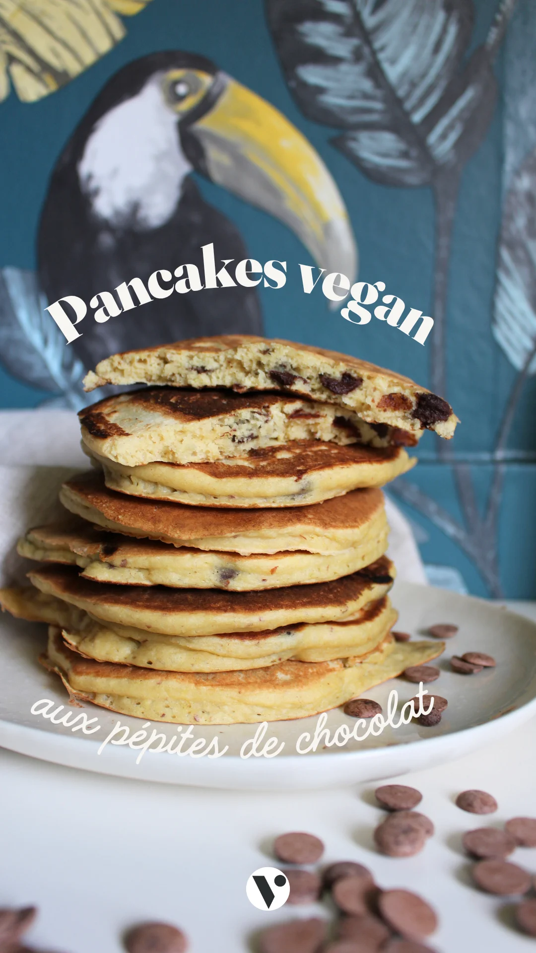 pancakes vegan aux pépites de chocolat