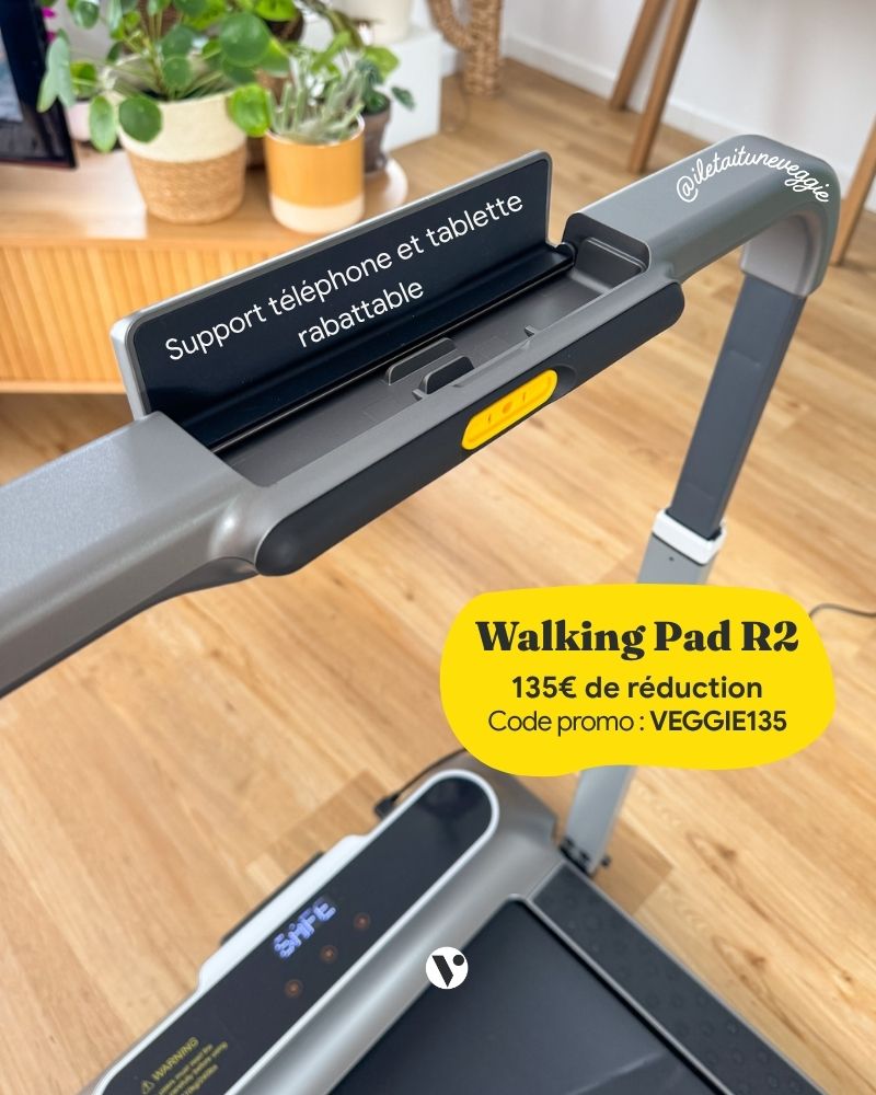 tapis marche course pliable Walking Pad R2 support tel
