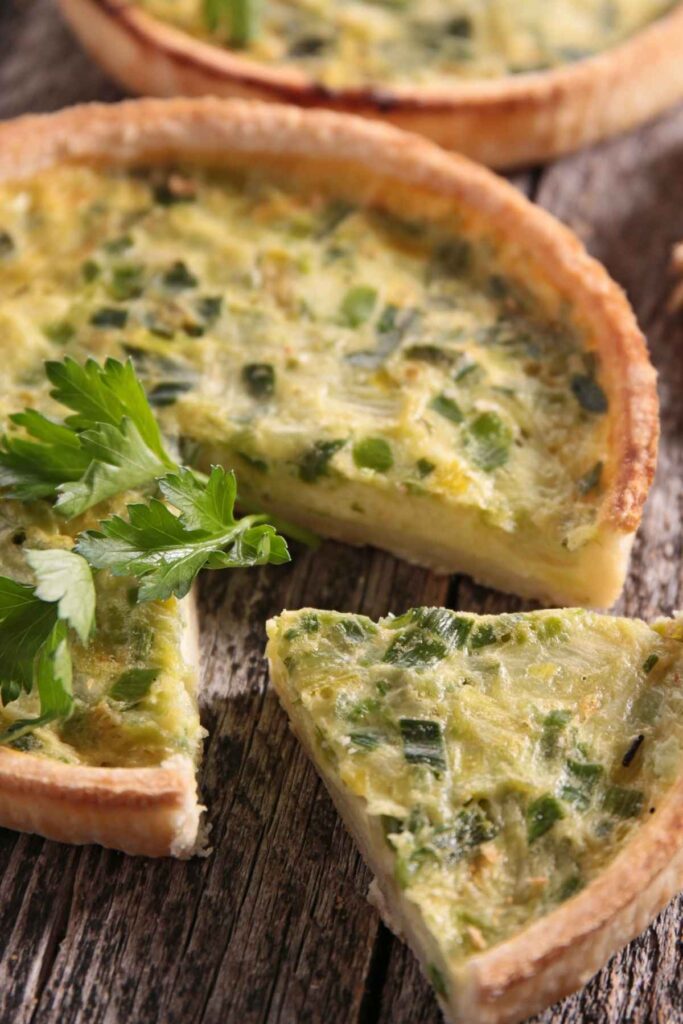 Tarte aux poireaux vegan & champignons