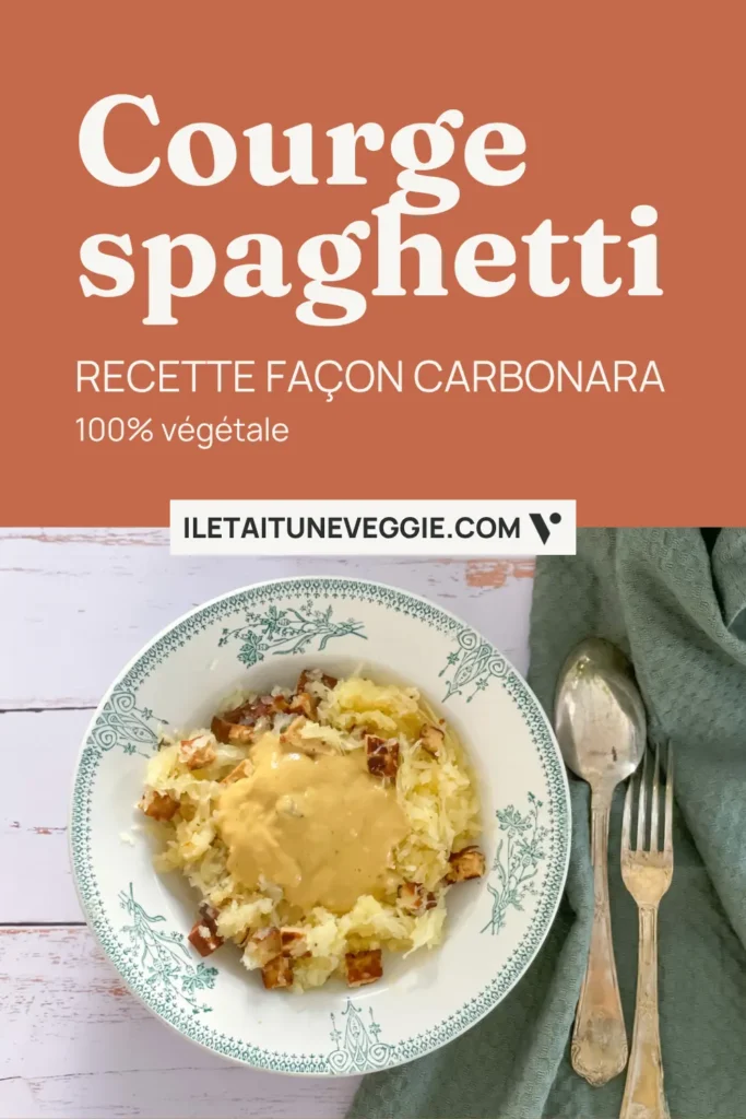 Courge spaghetti recette carbonara végétale