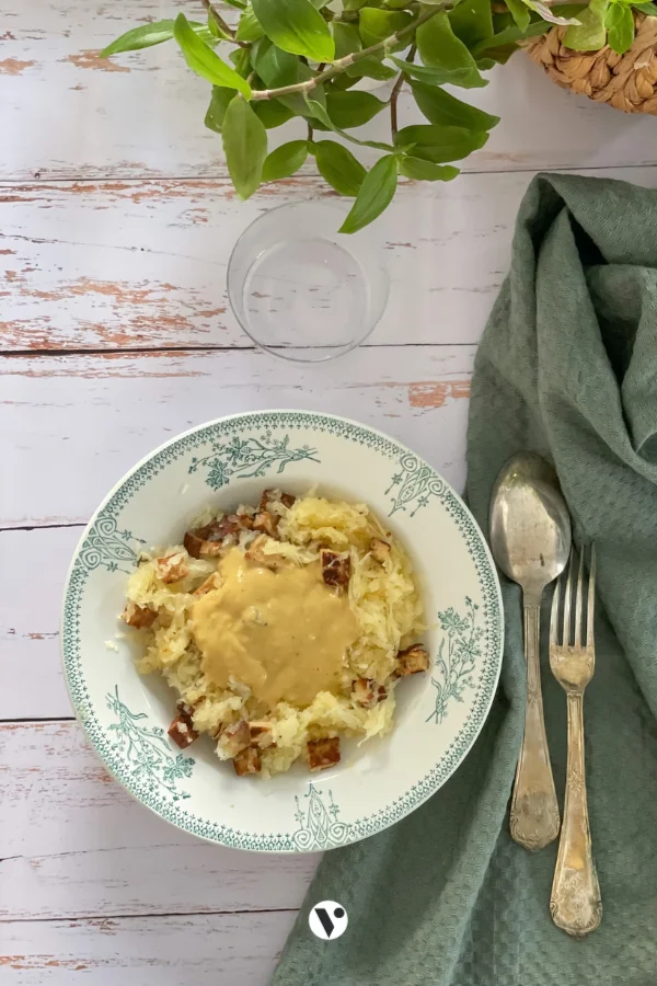 Recette Courge spaghetti façon carbonara vegan (2)