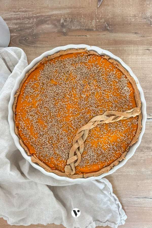 Recette vegan Tarte salée potimarron ou purée de courge et tofu fumé