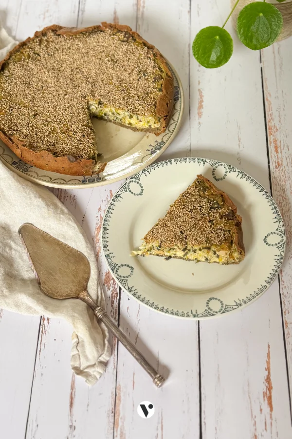 recette vegan quiche aux poireaux et lardons
